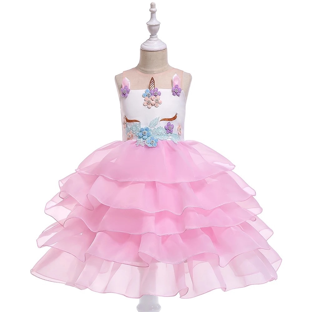 Unicorn 🦄 embroidered floral birthday dress